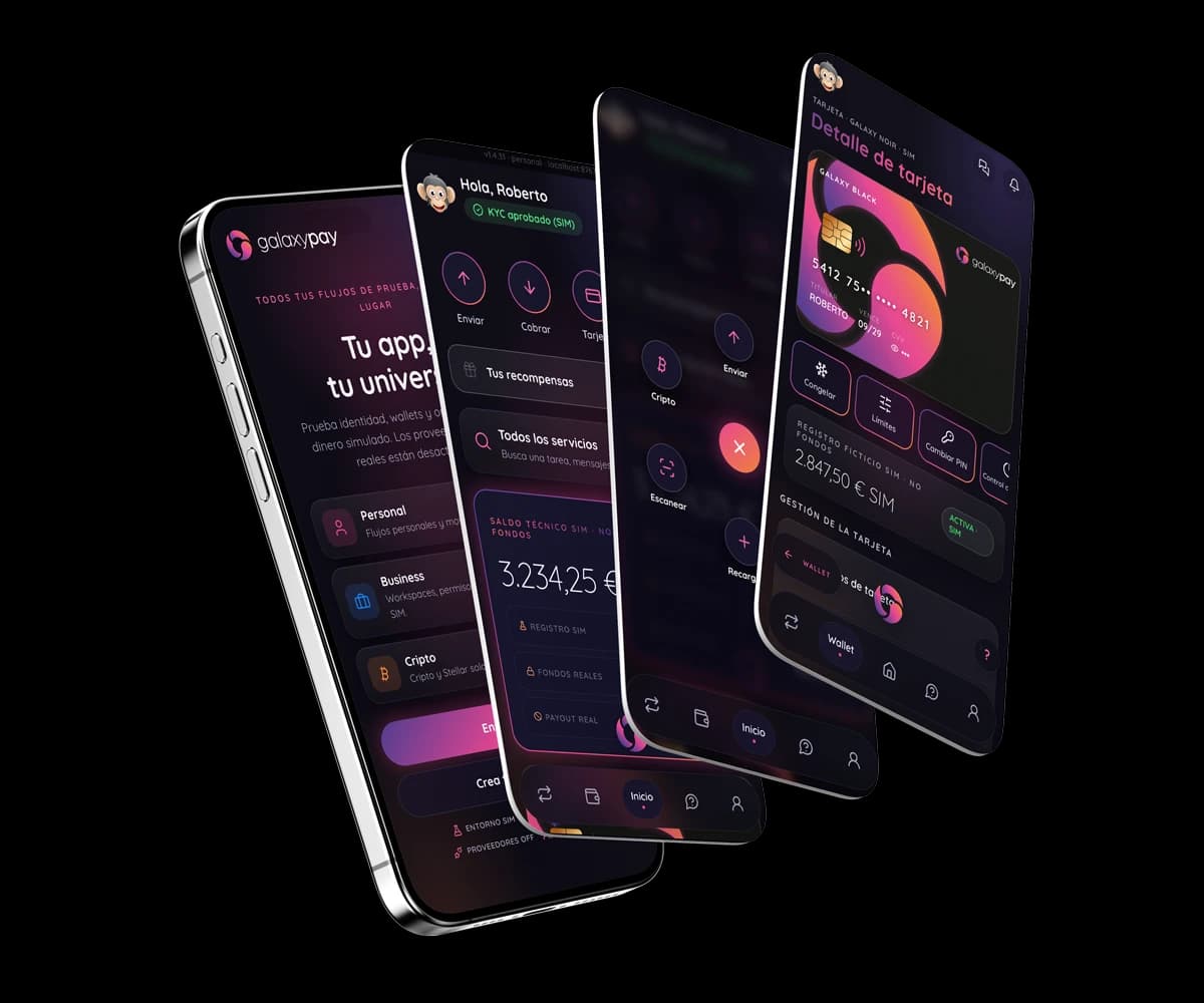 Galaxy Pay en varias pantallas